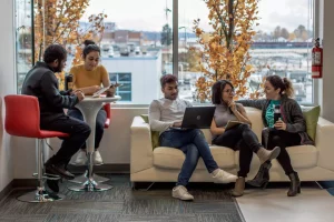 International students on a Canadian university campus
